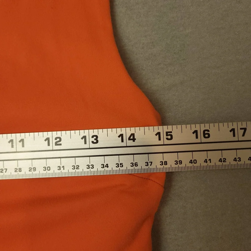 Vintage Bebe Orange Bodycon Midi Dress M Peekaboo Lattice Cage Back Strappy EUC